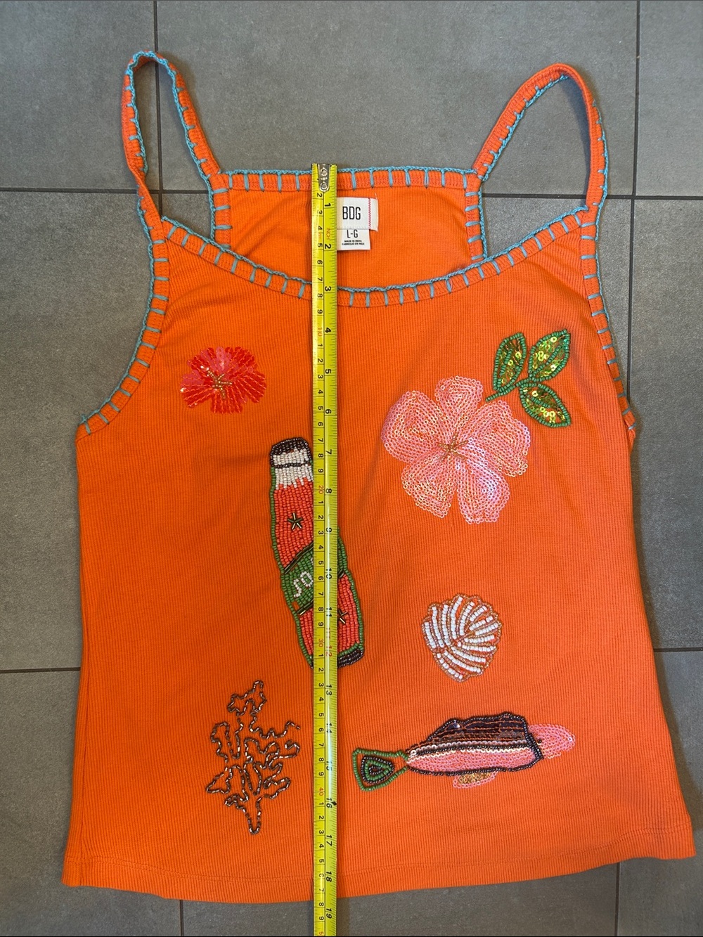 Urban Outfitters Sequined Racer Back Tank Top - Picture 10 of 14
